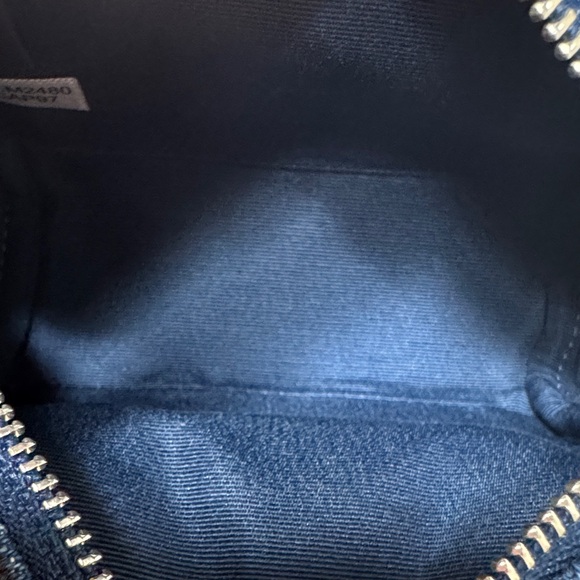 Coach Denim Wristlet Pouch Indigo Blue Zip Clutch NWT - Picture 12 of 15
